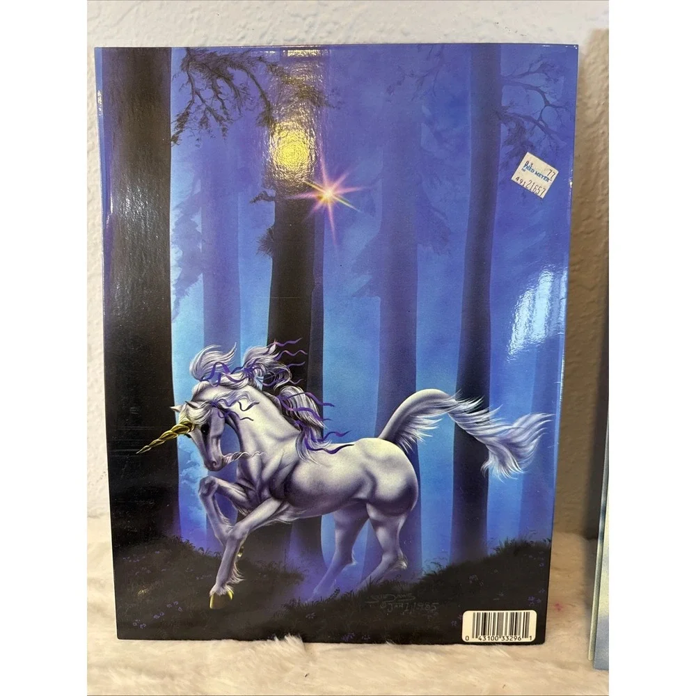 2-Vintage New Folder Portfolio Mead 1985 Unicorn Midnight Fantasy Sue Dawe